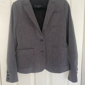 Banana Republic Women's Black/White Checkered Blazer